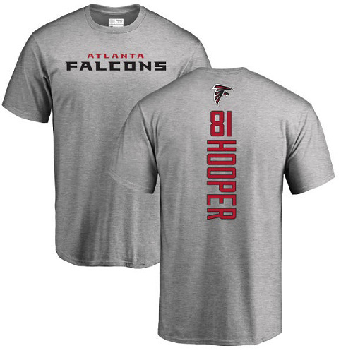 Atlanta Falcons Men Ash Austin Hooper Backer NFL Football #81 T Shirt->atlanta falcons->NFL Jersey